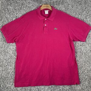 Lacoste Polo Shirt Men's Size 7 (XXL) Pink Short Sleeve Preppy Golf Gator Logo